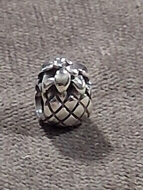 Retired Pandora 925 Sterling Silver Pineapple 10mm Moments Charm VG ALE